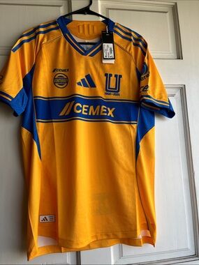 NWT adidas Tigres UANL Home Jersey - Gold & Blue